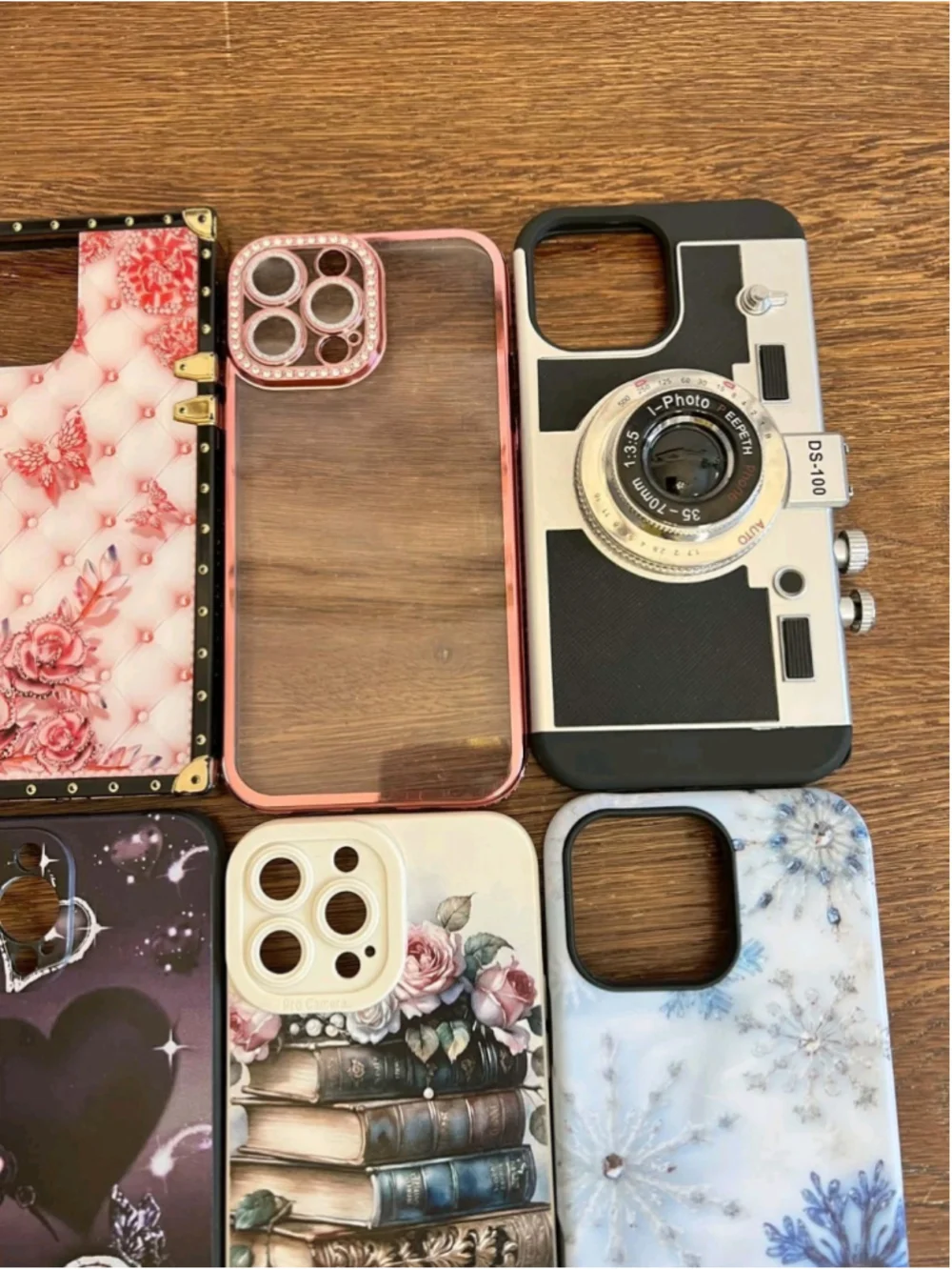 Lot of 8 iPhone 13 Pro Max Cases Mixed Styles Sunflowers Roses Bling Hearts Snow